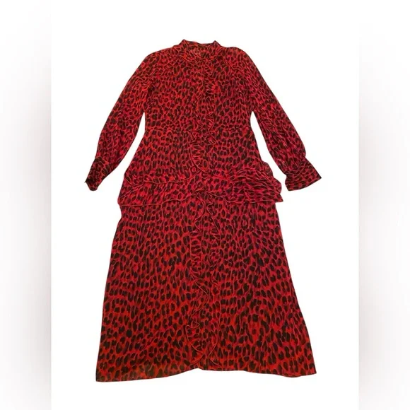 Rachel Roy Collection Red and Black Animal Print Dress - Picture 2 of 6